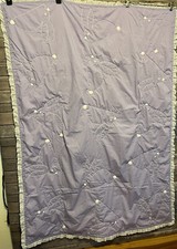 Handmade Machine Quilted Baby Child Crib Quilt Hand Stitched Bunnies Purple