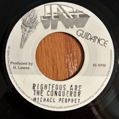 MICHAEL PROPHET  Righteous Are The Conqueror 45 on Jah Guidance NM roots dub uk