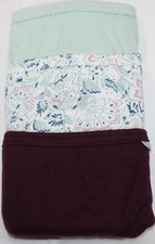 New 3 pack JOCKEY covered waistband 100 cotton BIKINI light GREEN FLORAL WINE