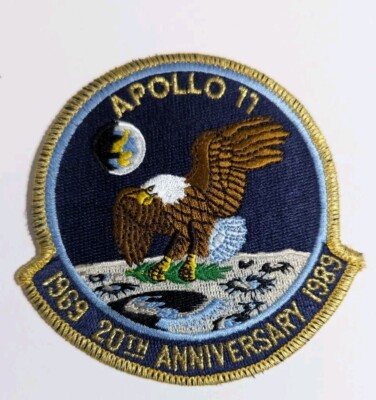 NASA Apollo 11 20th Anniversary Commemorative Patch - Brandneu