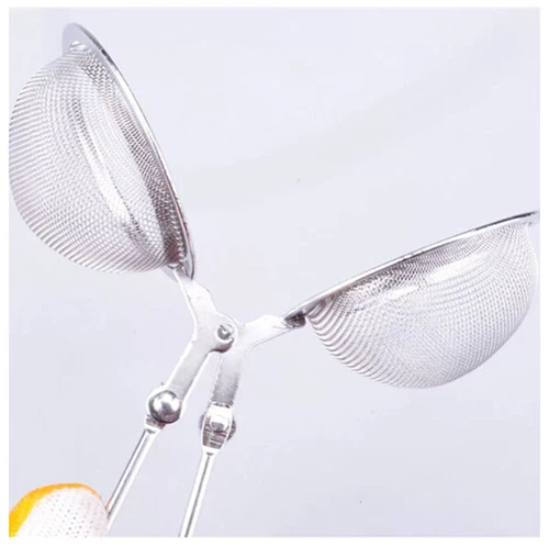 Stainless Steel Spoon Tea Ball Infuser Filter Squeeze Leaves Herb Mesh Strainer - Picture 4 of 5