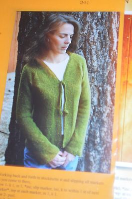  Knitting Pure & Simple Pattern 241 Neck Down Hooded V Neck Cardigan