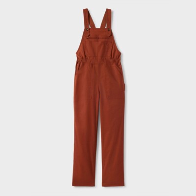 BEST SELLER Duluth Trading Women's Hempstop Pull-On Bib Overalls Henna