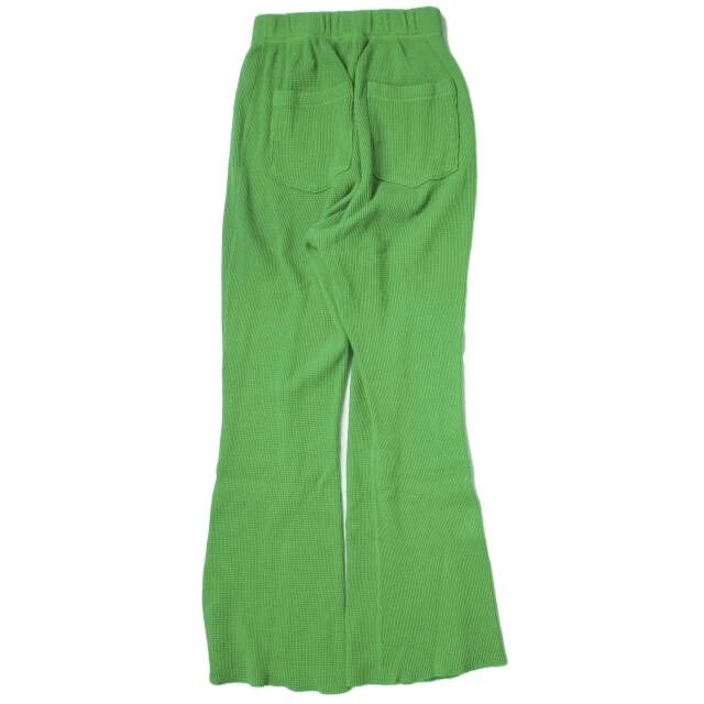 WALLA WALLA SPORT Japan THERMAL FLARE PANT M green Waffle Easy