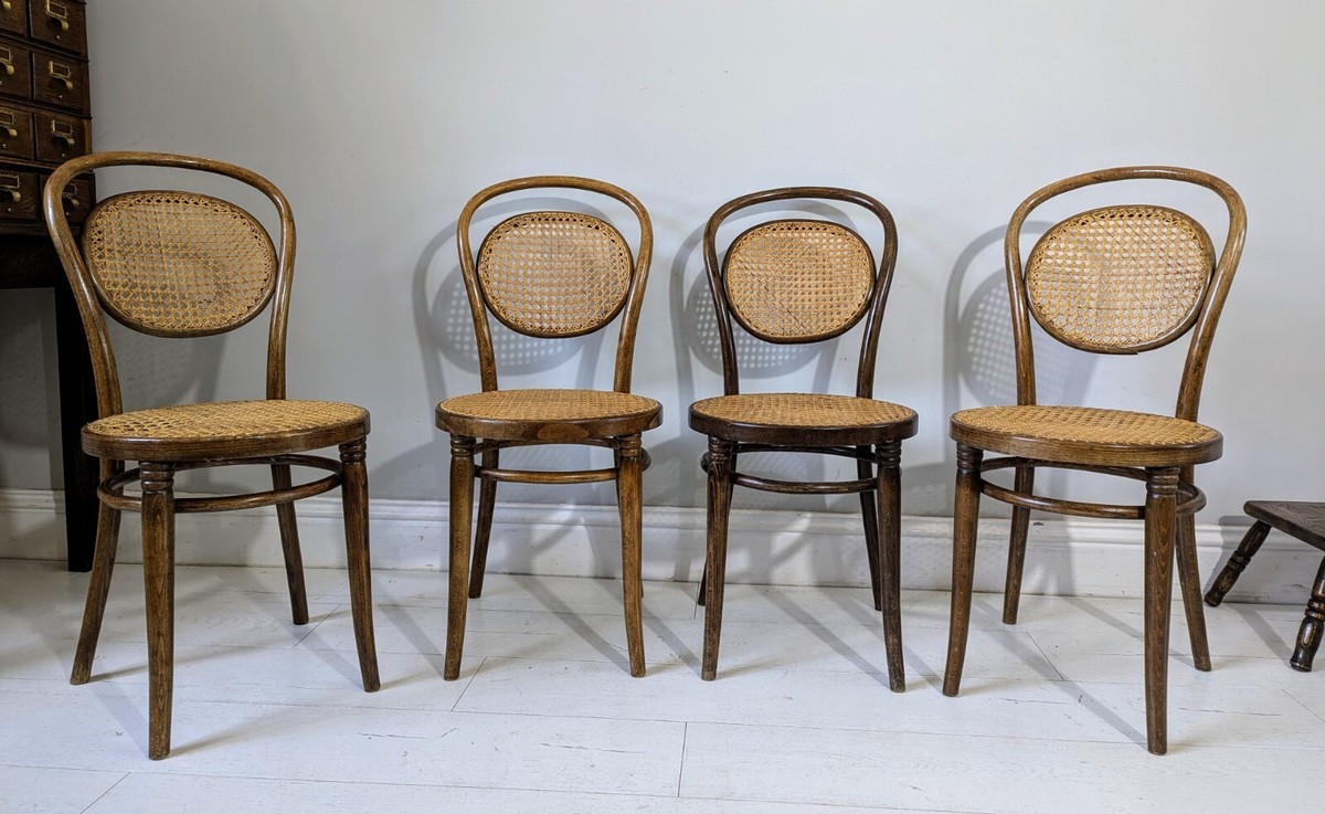 Original Dinette Chairs JOSEF HOFFMANN Thonet 811 Bergere Cane