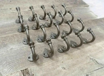 MIDWEST CRAFT HOUSE 20 COAT HOOKS U-SHAPE U SHAPE IRON METAL HAT TOWEL SPADE LOOK HAT CLOSET LOT