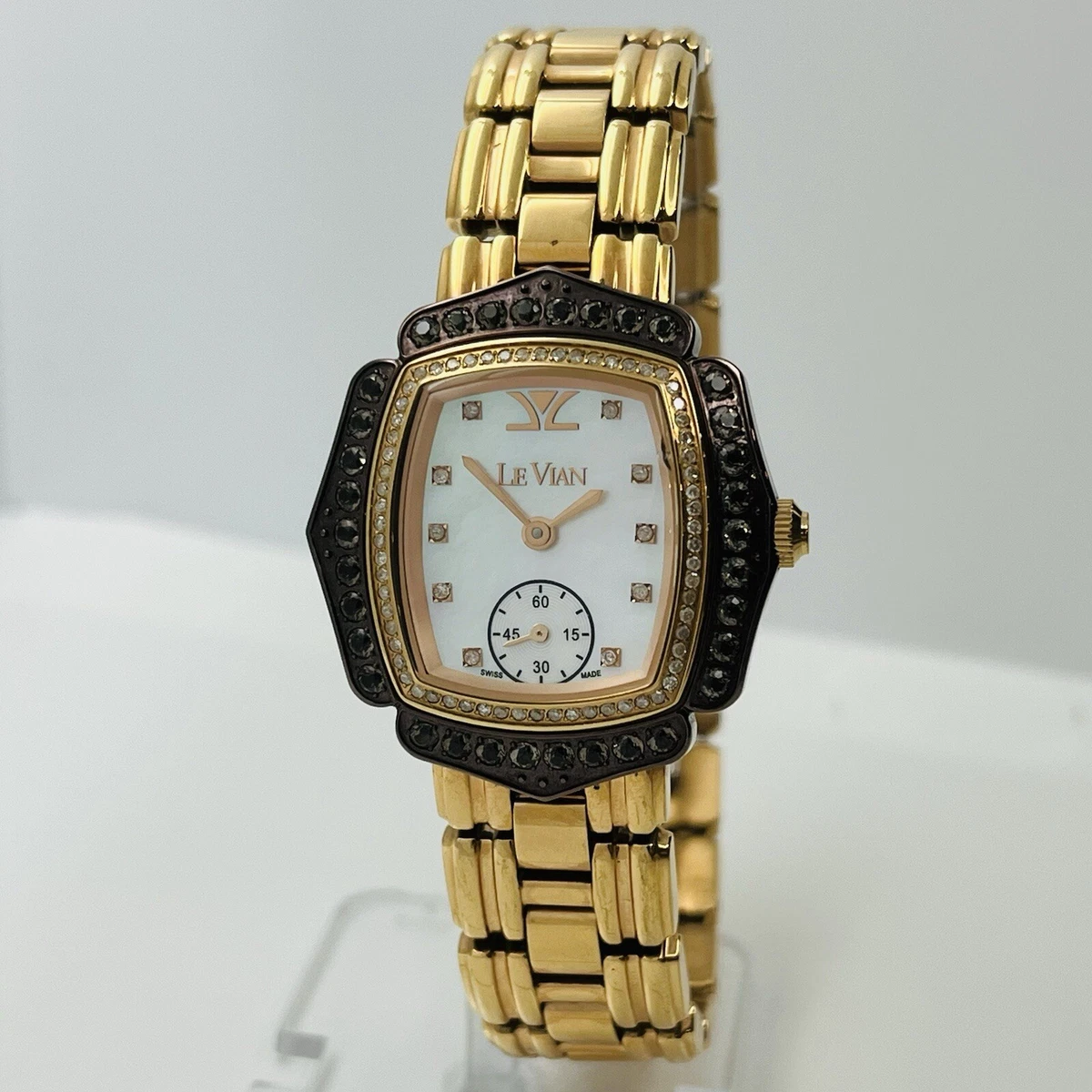 Le Vian Swiss watch, from 1993 Stainless Steel and Chocolate Diamond Watch, LeVian (Lot  main image 2