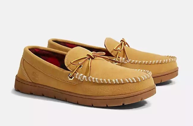 Timberland Men's Stony Ledge Flannel-Lined Moc Slipper Wheat or