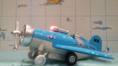 avion NK 2-F-8 US NAVY bleu de SONIC WARPLANE avion miniature de 15 cm environ - Imagen 2 de 2