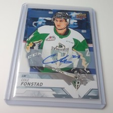 2018-19 Upper Deck CHL Cole Fonstad Auto #36 Rookie Prospect L@@K 