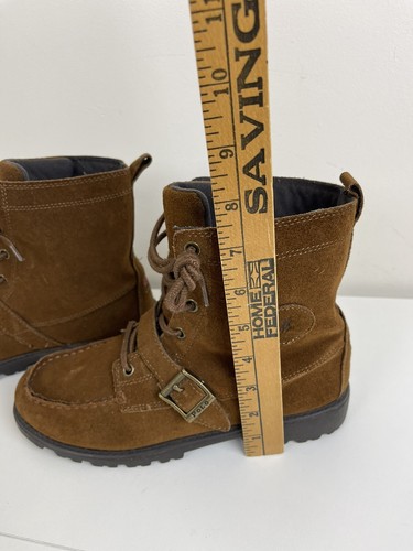 Ralph Lauren Polo Country Ranger Botas Marrón Gamuza Cuero De Colección Niños Talla 7 - Imagen 10 de 10