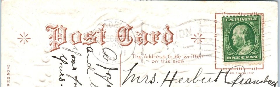 1912 Benjamin Franklin Green One 1 Cent U.S. Stamp (Extremely Rare ) - Image 2 of 4