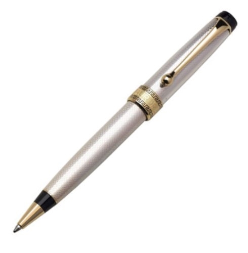 Aurora Optima Ballpoint Pen Sterling Silver 925 & Gold Barley New In Box A 988