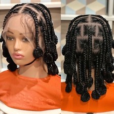 Knotless braided wig. Box braids made on a full lace wig. Length Is 28  long.