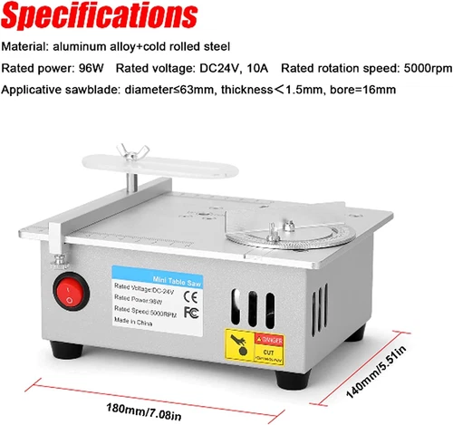 Mini Hobby Table Saw Handmade Woodworking Bench Saw DIY Model Craft Cutting Tool - Picture 10 of 16