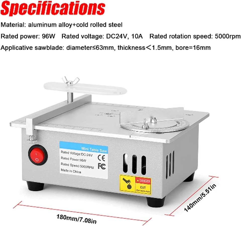 Mini Sierra de Mesa Eléctrica Carpintería Mini Sierra de Banco Hágalo Usted Mismo Hobby Modelo Corte Foto 2 de 4