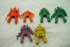 GUNDAM PENCIL TOPPERS LOT ROBOTS HONG KONG TRANSFORMERS TOY RUBBER VINTAGE 1980s