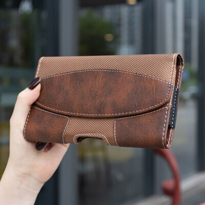 Horizontal Leather Carrying Pouch Case Cover Belt Clip Holster For Samsung Phone