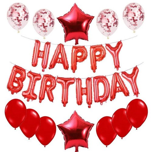 Happy Birthday Foil Balloons Set Large Latex Letters Banner Bunting Party Decor - Picture 15 of 16