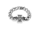 Imposing bracelet biker skull stainless steel 10685.2 oz Wide