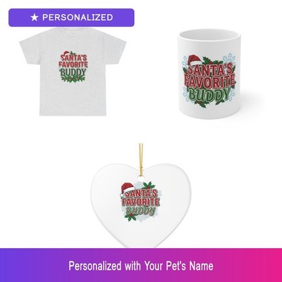 Custom Pet Gift Set Shirt Mug Ornament Personalized Name Bundle Dog Lover