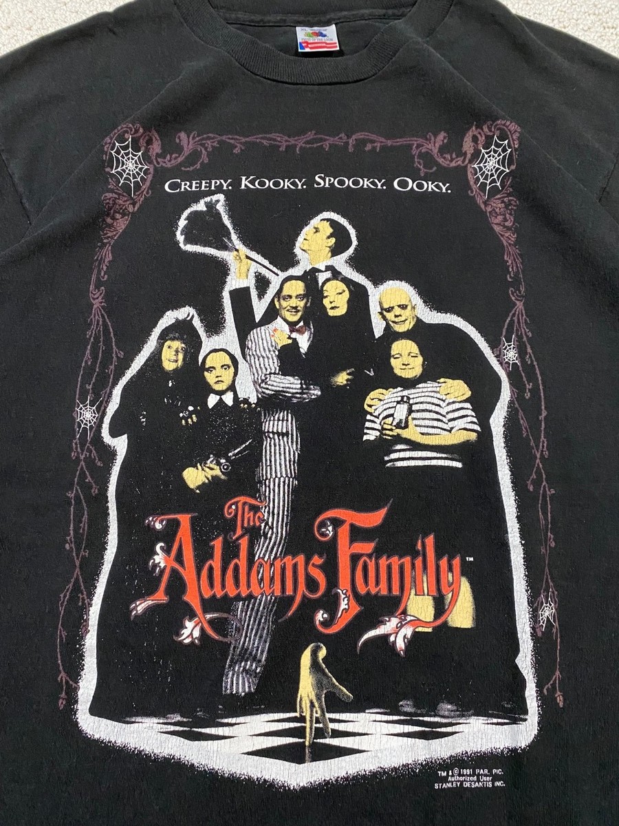 トップス 90s addams family movie tee Vintage 90s Addams Family movie T-Shirt QT4403 | eBay