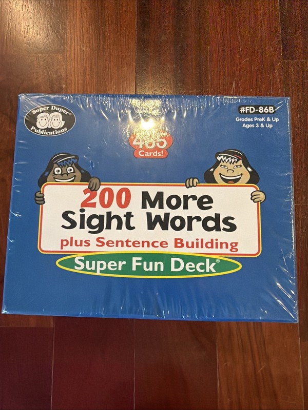 super duper publicarions #FD-86B 200 more sight words super fun deck NEW