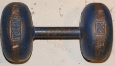 YORK 35 LB Bun Head Dumbbell Single Vintage blue
