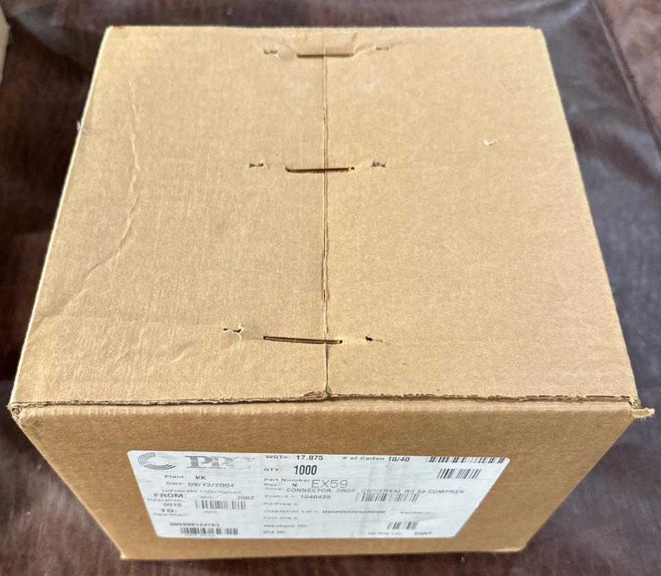 PPC EX59 RG6 Universal Compression Coax Connectors (Qty: 1000) - Image 2 of 3