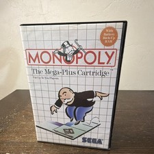 Vintage Sega Monopoly The Mega Plus Cartridge 1988 With Manual