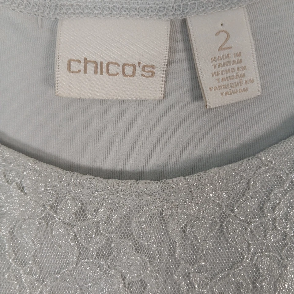 Camiseta sin mangas para mujer 2 blusa brillante de encaje gris plateado sin mangas estilo campesino Y2K Foto 3 de 4