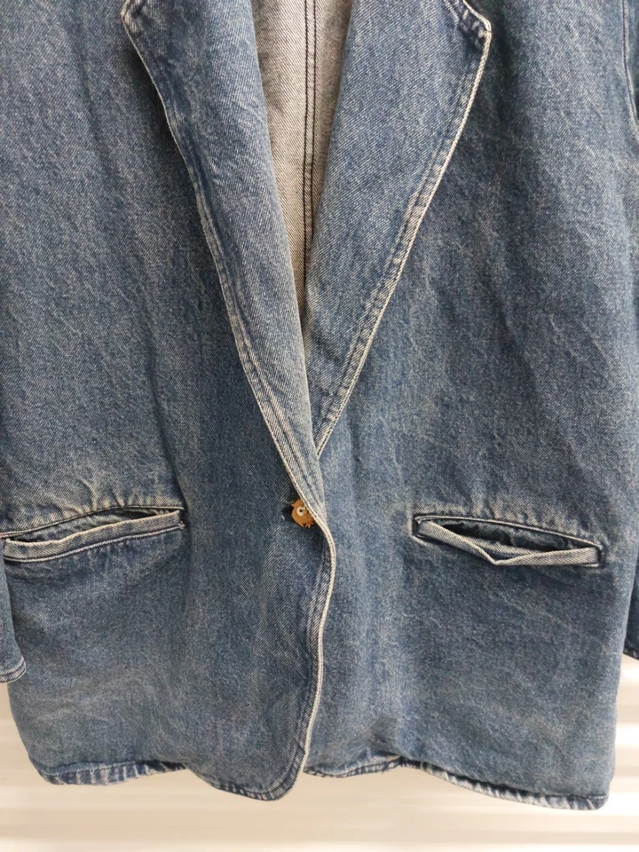 Chaqueta Blazer Vaquera De Colección Hunt Club Años 80 Para Mujer 20w Hecha en EE. UU. Foto 2 de 4