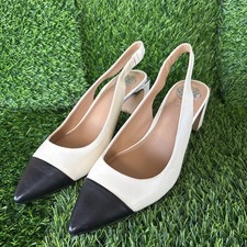 Vince Camuto VC-HAMDEN-CT Heels 7M White/Black Leather Women’s Dress Shoes