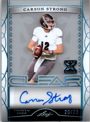 2022 Leaf Trinity #CA-CS1 Carson Strong Clear Autographs Emerald #/25