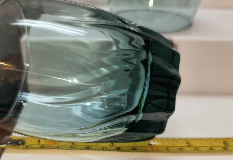 4 GAFAS ROCK VINTAGE ANCHOR HOCKING “Central Park” VERDE HELECHO 4" Foto 4 de 4