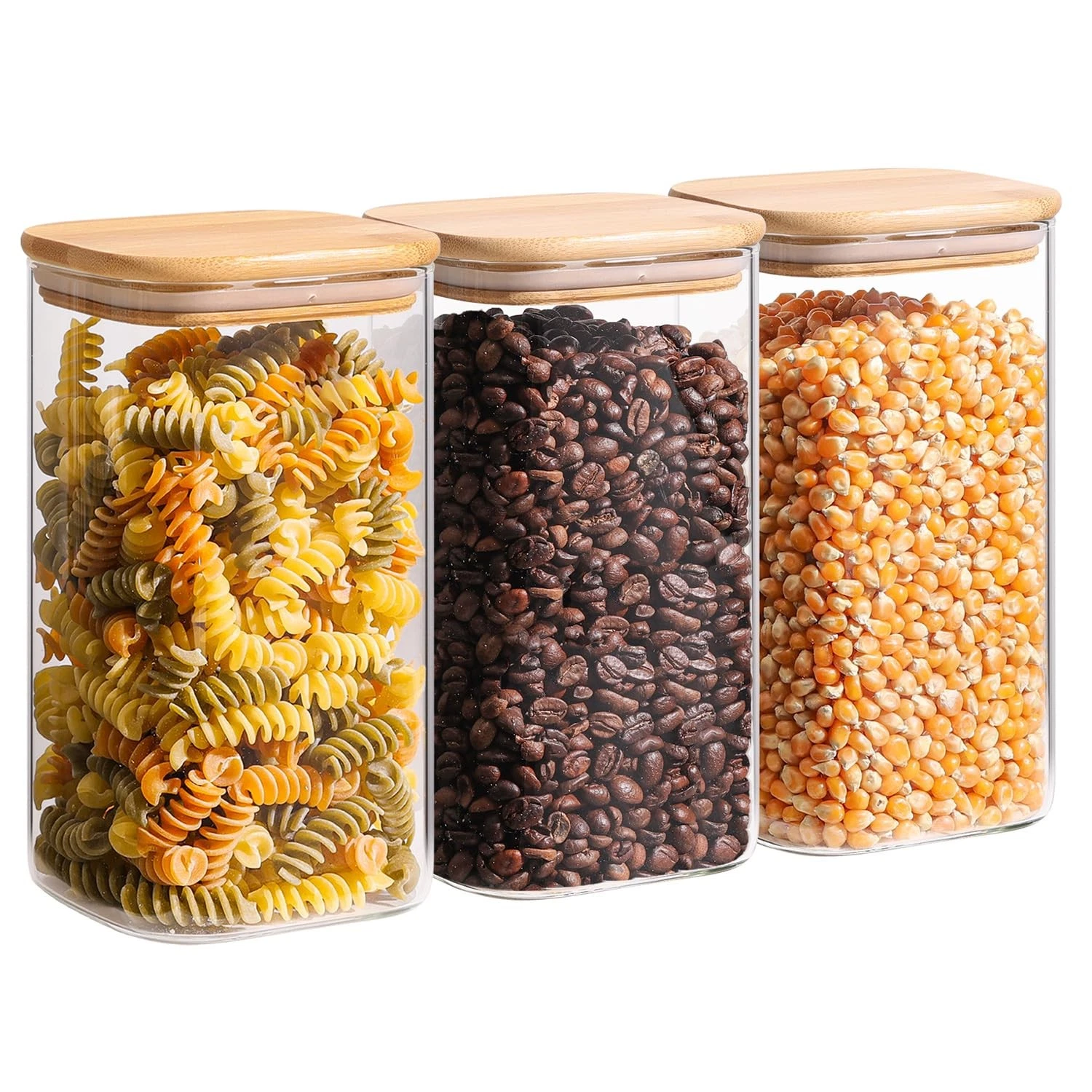 1.4 Qt Glass Storage Containers with Lids, Glass Jars with Lids, Clear Food S...