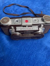 Kodak Stereo Camera with Leather Case And Lens Cover 35mm Film 3D