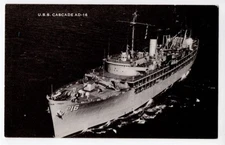 1943-1974 Destroyer Tender AD-16 USS Cascade Arnold Art Store Original Postcard