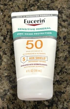 Eucerin Sensitive Mineral Lightweight Zinc Oxide SPF 50 Sunscreen Exp 09/25