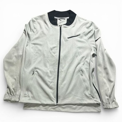 Nike Basketball Dri Fit Men's full Zip Warmup Jacket Grey Size L