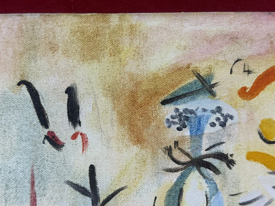 Pintura a óleo sobre tela MARK ROTHKO, vintage carimbada assinada - Imagem 4 de 4