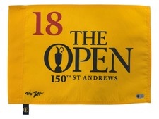 WILL ZALATORIS SIGNED GOLF 150TH OPEN PIN FLAG ST ANDREWS (ACG CERT AG17650)
