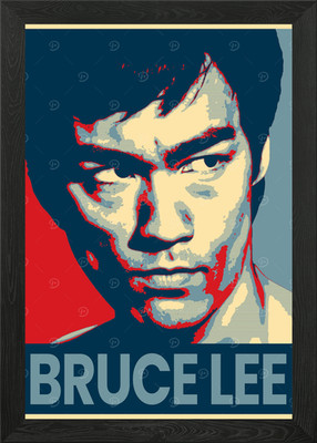 Bruce Lee gerahmtes Wandbild Poster Leinwanddruck Bild