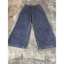 Abercrombie  Fitch Curve Love High Rise Wide Leg Jeans Dark Wash 25 Short