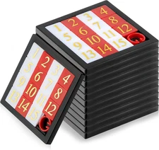 12 Pcs Number Slide Puzzles 15 Puzzle Slide Game Brain IQ Educational Teaser Lea