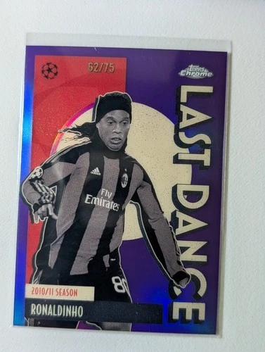 2025 Topps Chrome UCC Ronaldinho LAST DANCE Purple /75 #LD-9