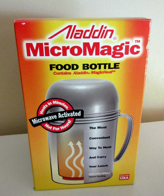 Aladdin Micro Magic Food Bottle Thermal Microwavable 17 oz Made In USA NOS 1997