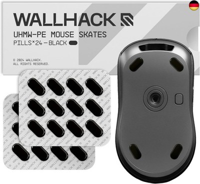 Wallhack UHMW-PE Pillen Maus Skates | Premium Skates für Gaming Mäuse | Glattes 