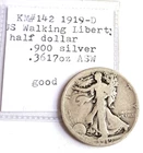 KM# 142 1919-D Walking Liberty half gr.G .900 silver .3417oz ASW