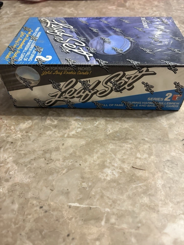 Leaf Baseball Series 2 1991 caja sellada de fábrica 36 paquetes oro novatos Foto 3 de 4